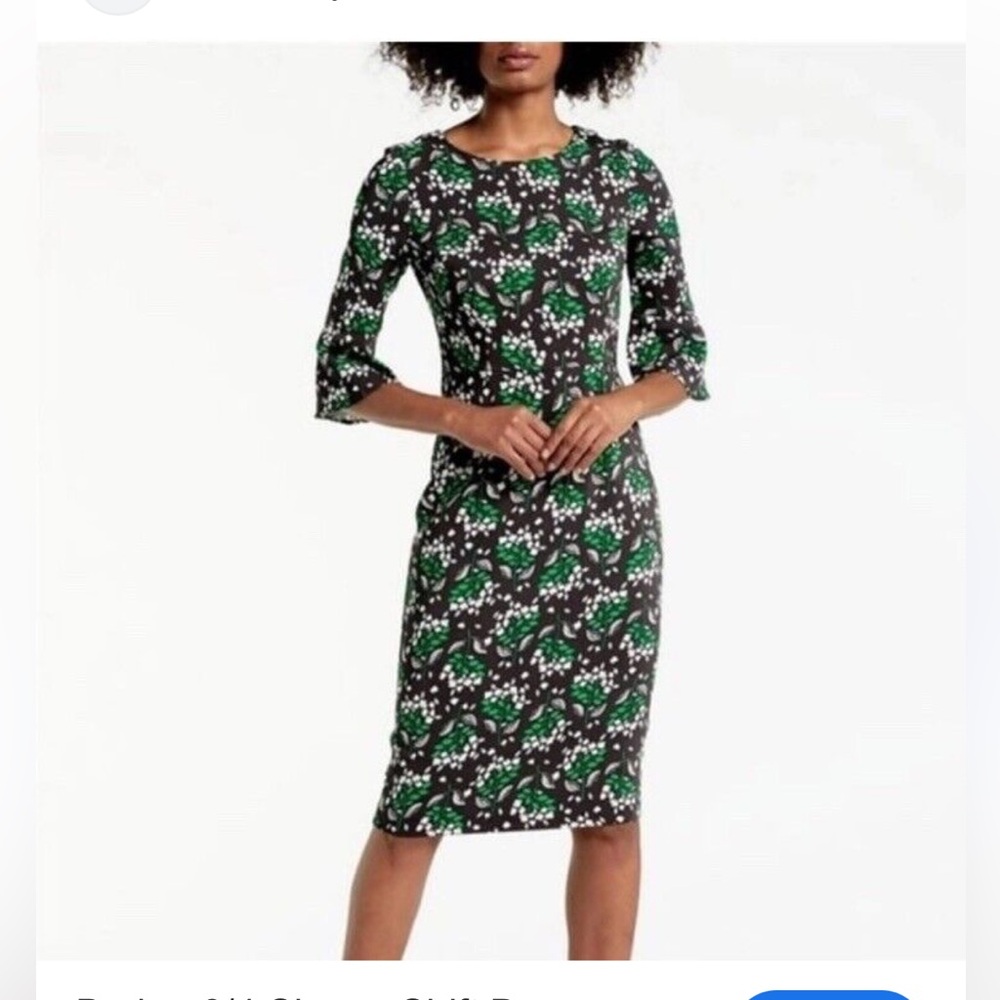 NWOT Boden Miriam Jersey Leaf Print Dress